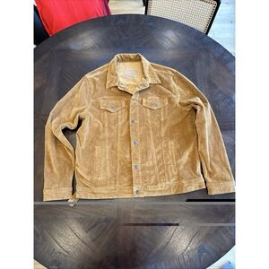 Denver Hayes Blue Jean Jacket Wide Wale Corduroy Camel Colored Men's Size XXL